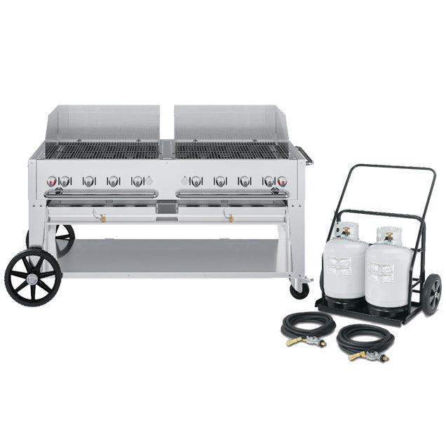 Crown Verity 60" Mobile Grill & Propane Cart Windguard Package