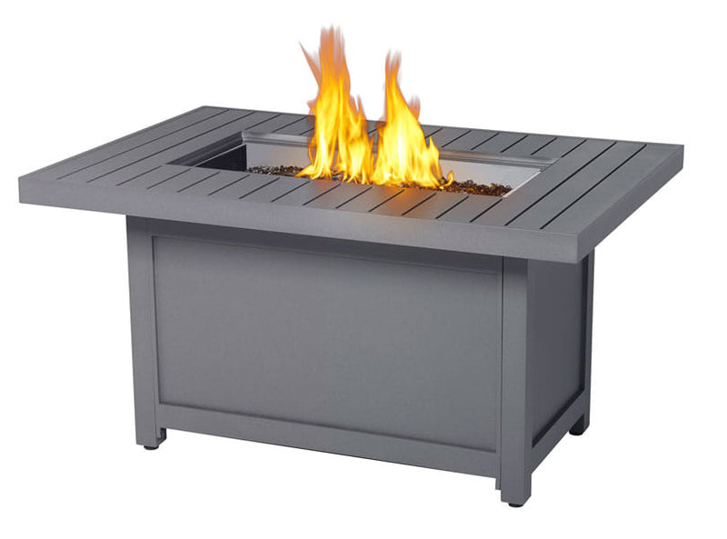 Hampton Rectangle Fire Pit Table - Grey