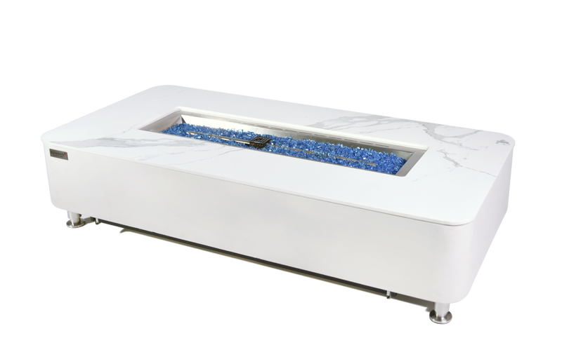 Elementi Athens White Porcelain Top Fire Table