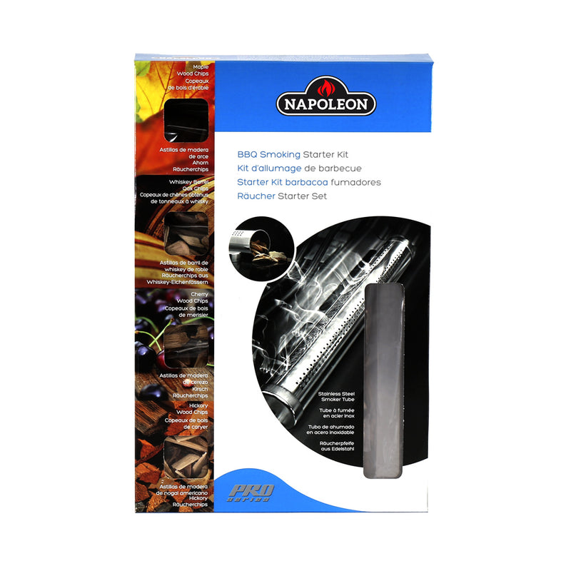 Napoleon Pro Series BBQ Smoker Tube Starter Kit with Wood Chip Samples