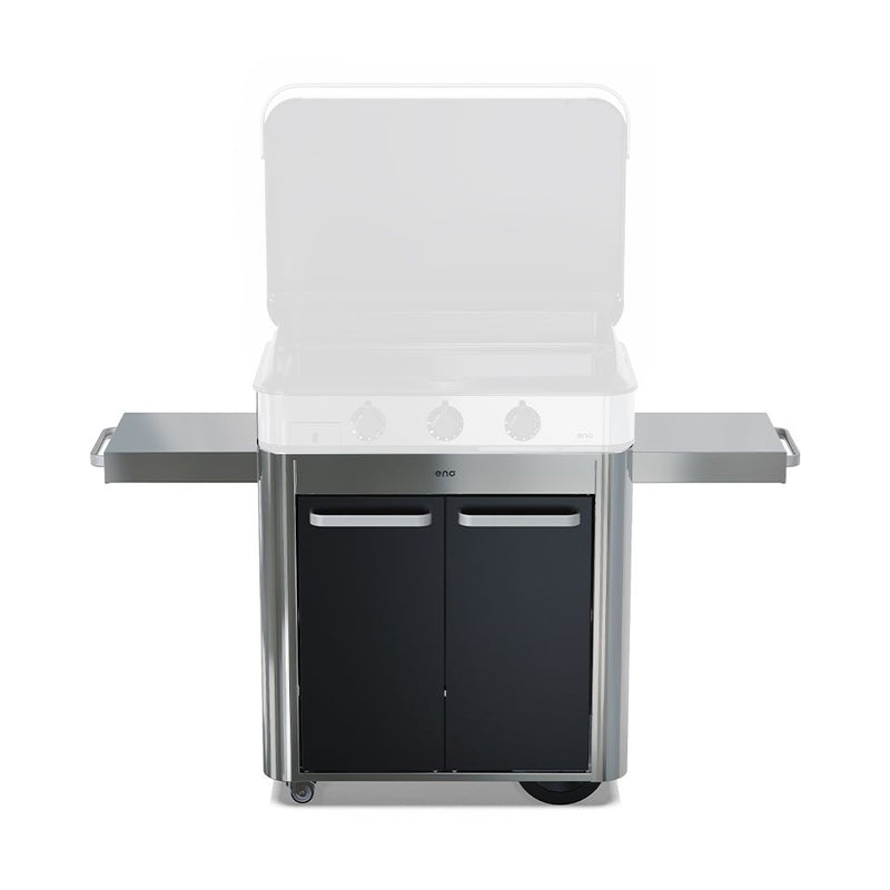 ENOSIGN 80 Griddle Cart - Black and Stainless Trim