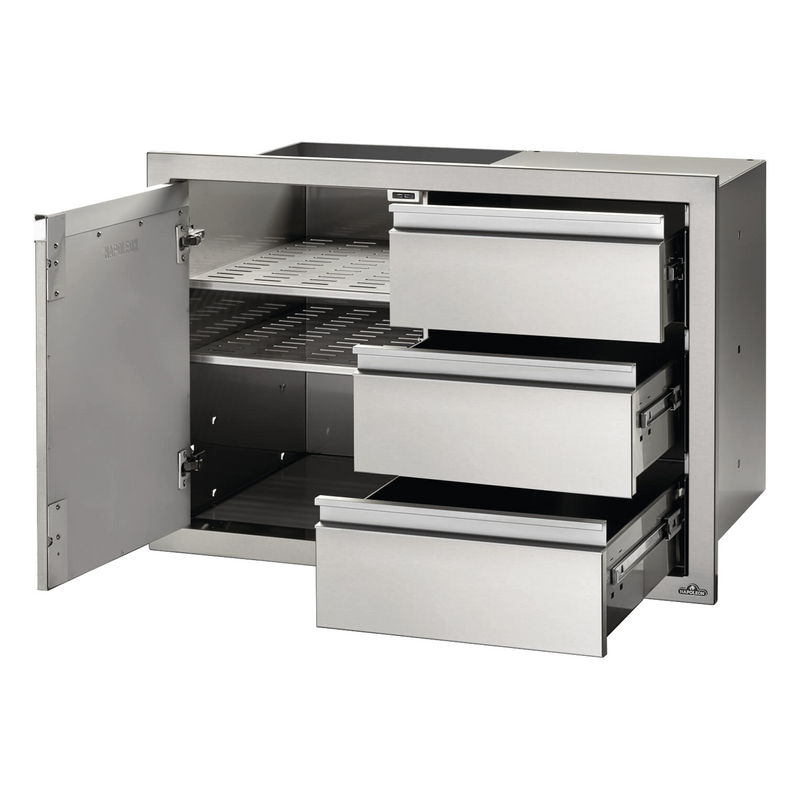 Napoleon 36" x 24" Single Door & Triple Drawer Combo