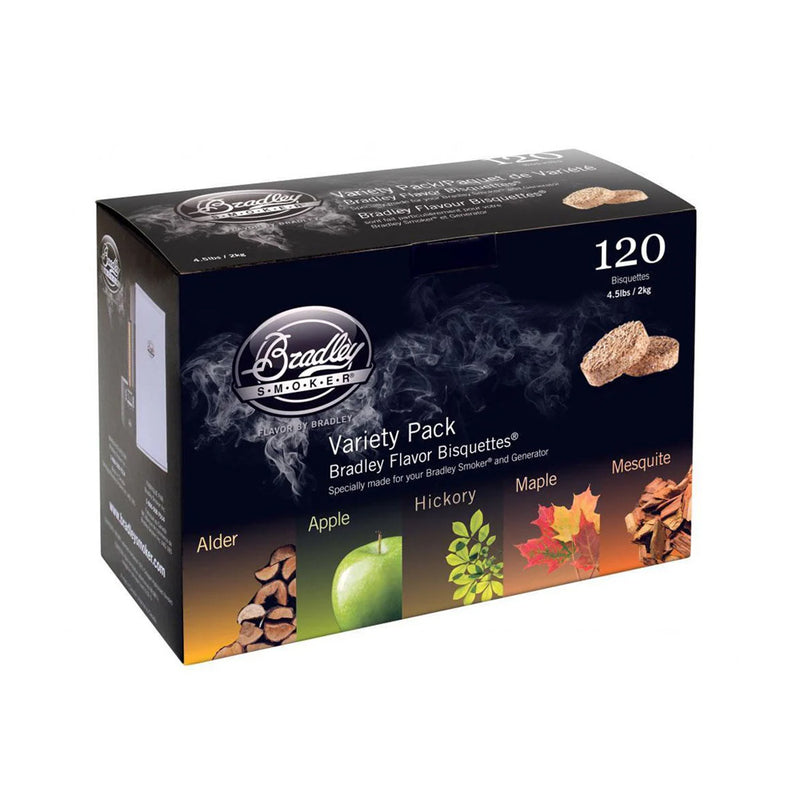 Bradley Smoker 5 Flavour Variety Pack (120 Bisquettes)