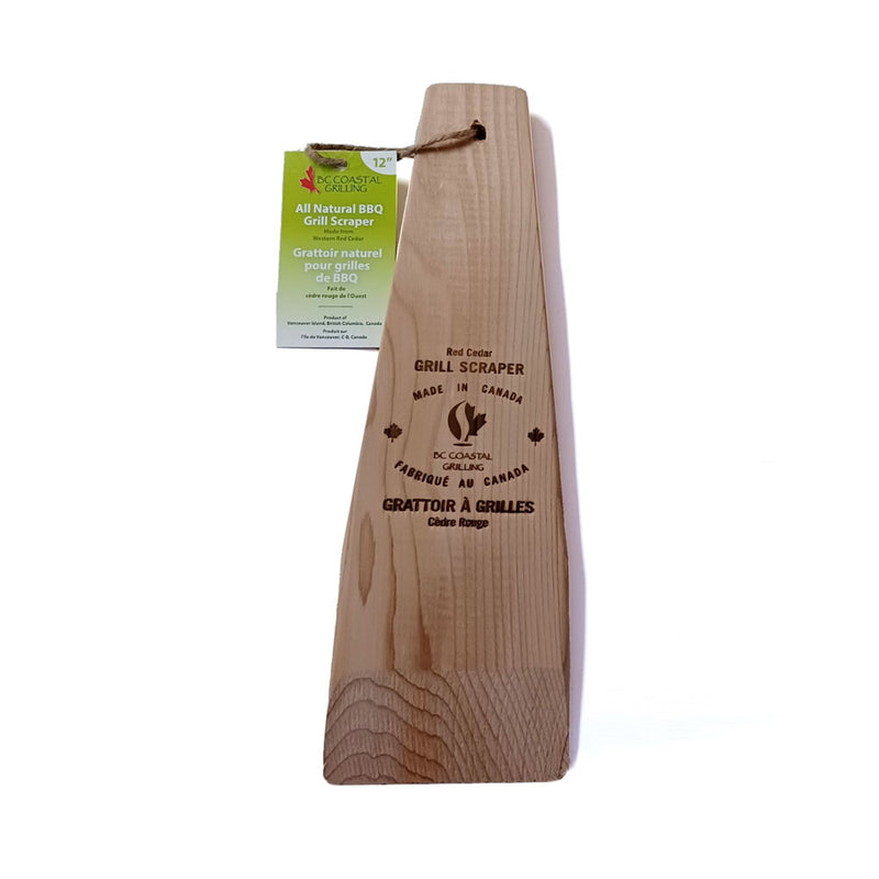BC Coastal Grilling Cedar Grill Scraper 12"