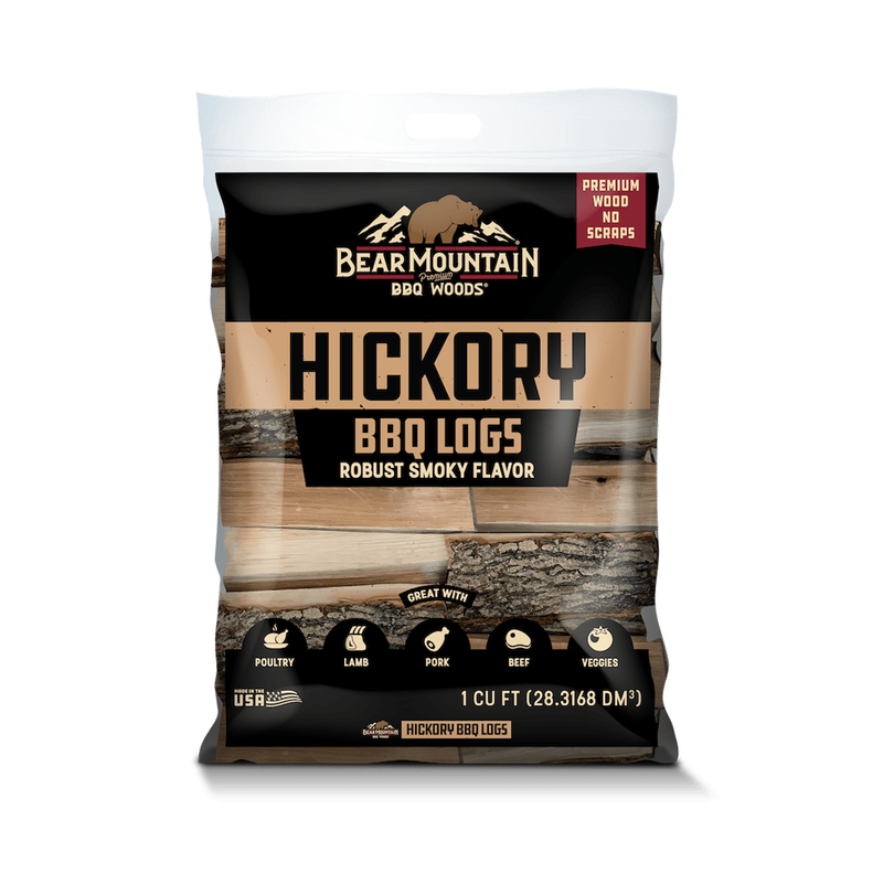 Bear Mountain Hickory BBQ Logs (Approx 1 Cu Ft / 40lbs)
