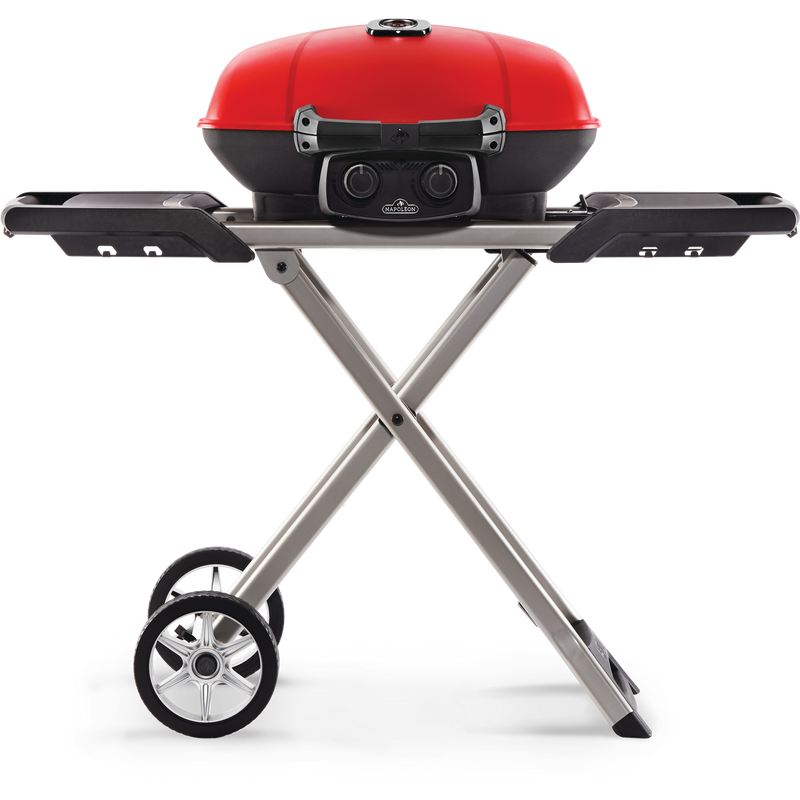 Napoleon TravelQ™ on Scissor Cart (Red Lid)