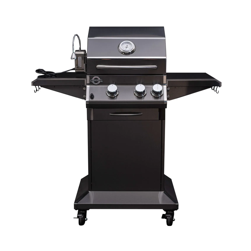 Jackson Grills Lux 400 Pedestal BBQ - BLACK Stainless Steel