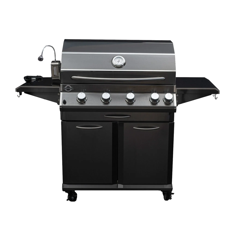 Jackson Grills Lux Series 700 Pedestal BBQ - BLACK Stainless Steel