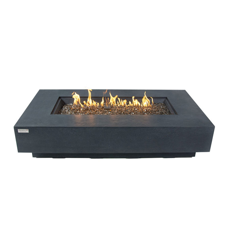 Elementi PLUS Positano Rectangle Fire Table - Dark Gray