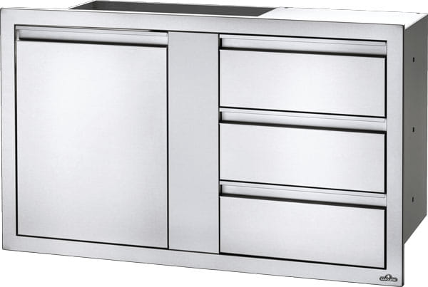 Napoleon 42" x 24" Large Single Door & Triple Drawer
