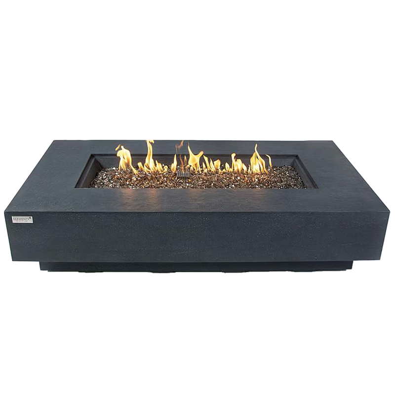 Elementi Positano Rectangle Fire Table - Dark Gray